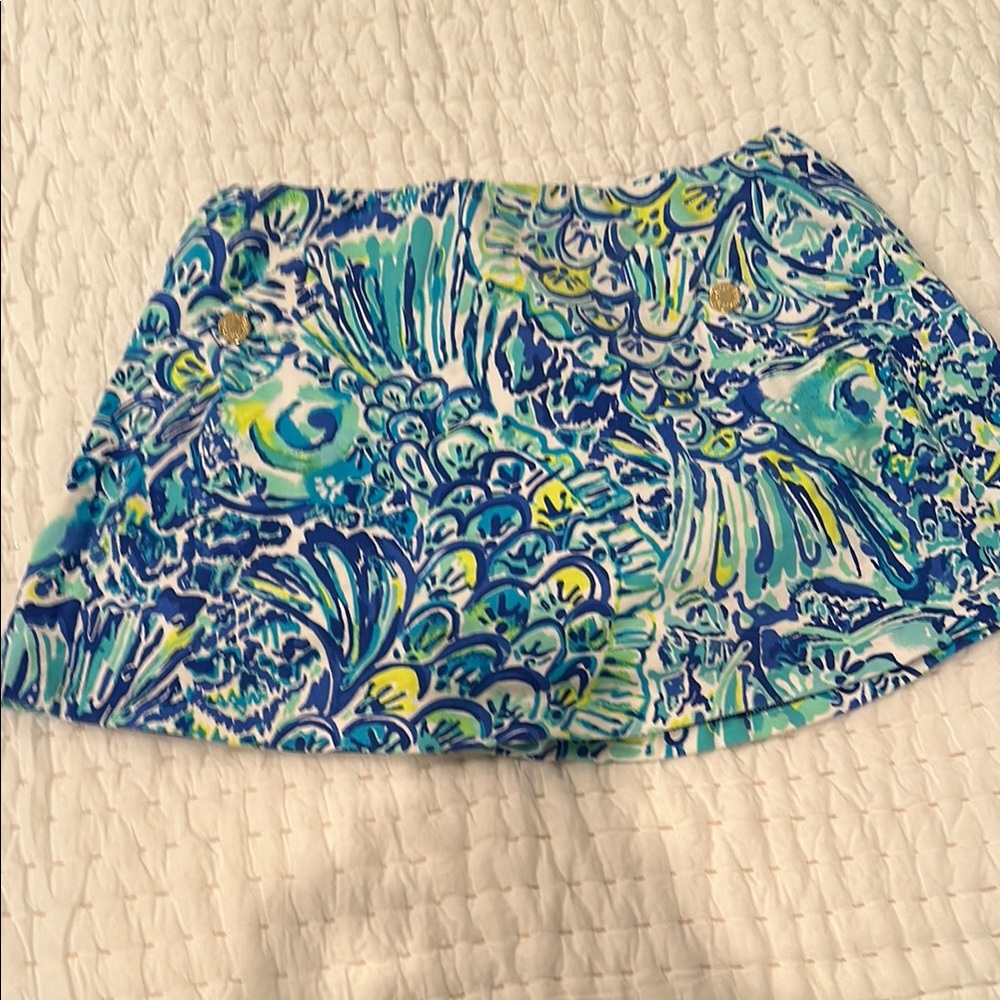 Lilly Pulitzer Blue Skater Mini Skirt Resort Wear